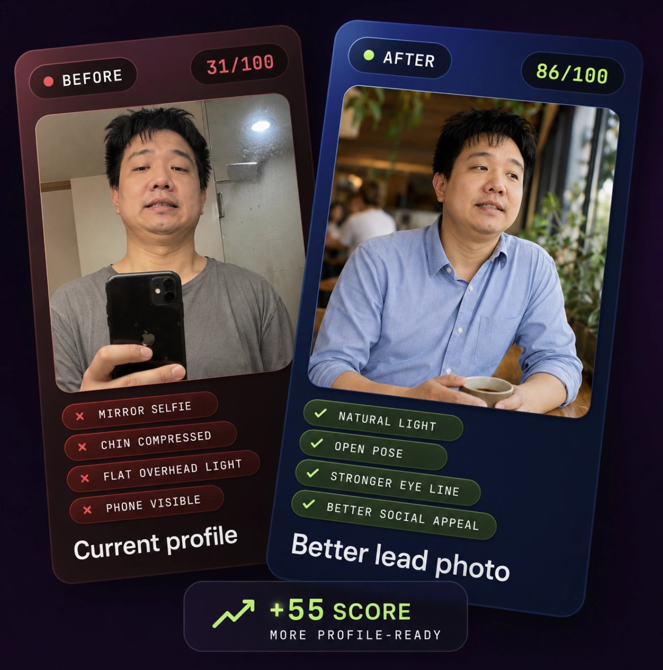 Frame photo decision and Repair Card example